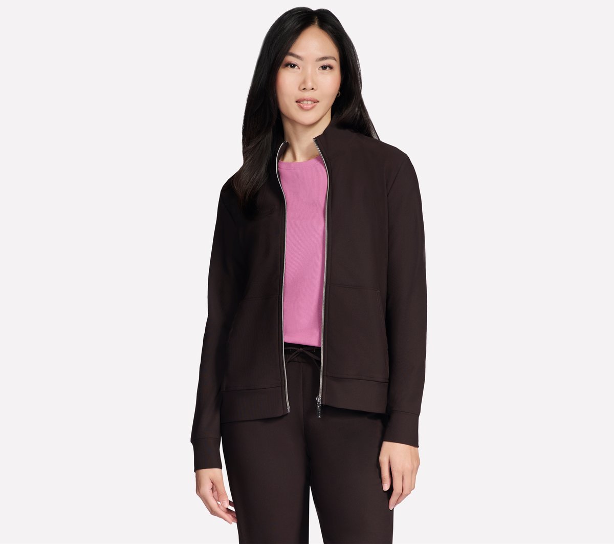 GO Luxe Rib Everyday Full Zip Jacket | Women Skechers for sale