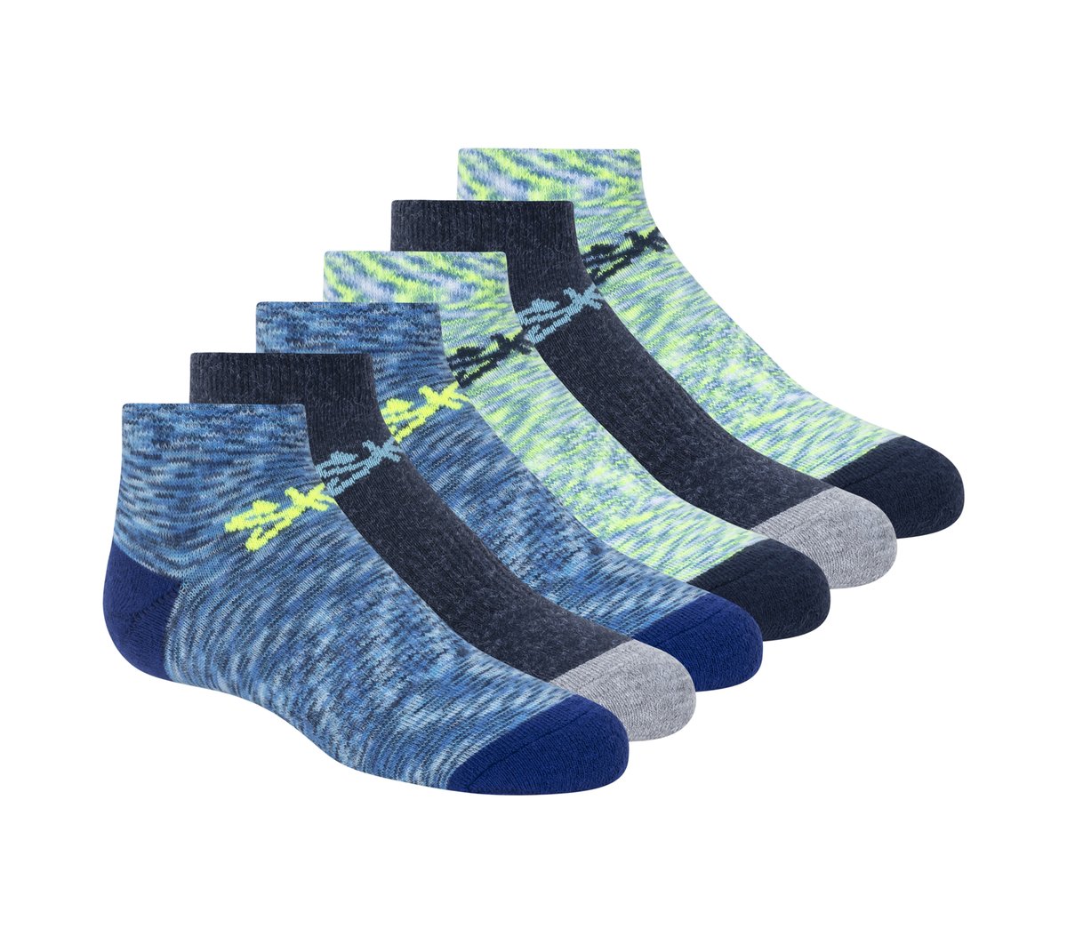 6 Pack Space Dye Low Cut Socks | Skechers on sale
