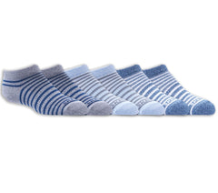6 Pack Striped No Show Socks | Skechers online